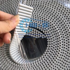 Dây curoa PU trắng lõi thép, để hở (open)