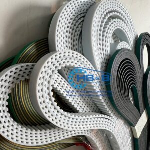 Dây curoa PU trắng lõi thép, nối tròn